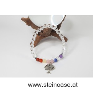 Armband Chakra & Bergkristall & Baum